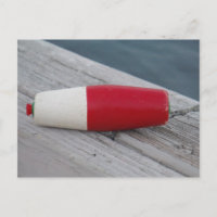 Antique rouge blanc et vert bobard de pêche / leur