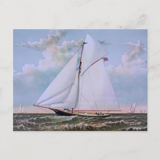 Carte Postale Antique voilier Slot Yacht Voilier Ocean (Devant)