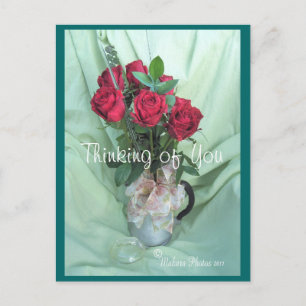 Carte Postale antiquité GS Coffee Pot & Roses - personnaliser