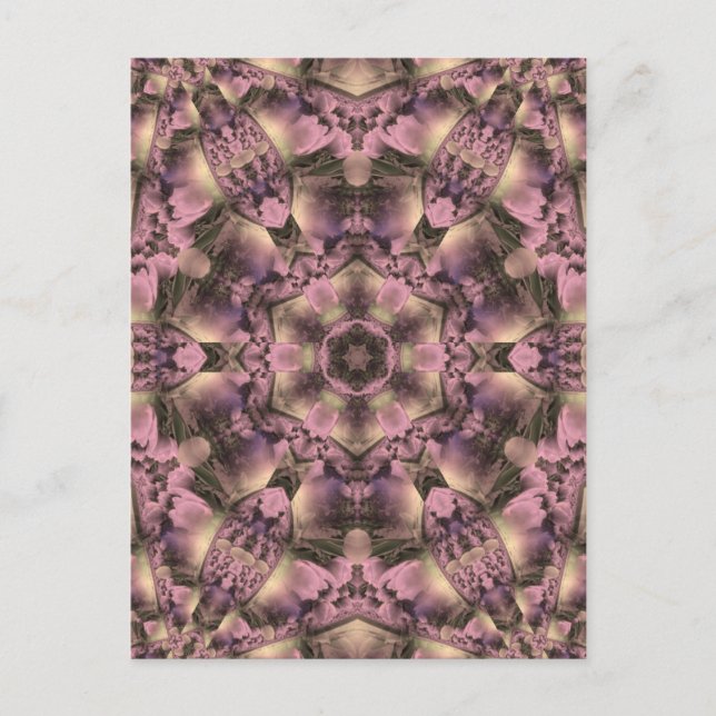 Carte Postale Antiquité rose victorienne (Devant)