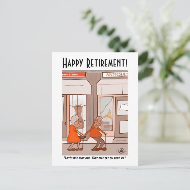 Carte Postale Antiquités (Debout devant)