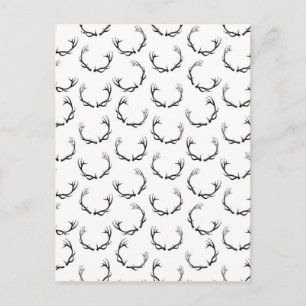 Carte Postale Antlers de cerfs vintages