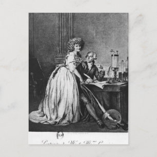 Carte Postale Antoine Laurent Lavoisier et sa femme