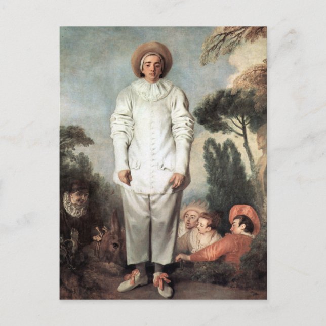 Carte Postale ANTOINE WATTEAU - Pierrot (Gilles) 1718 (Devant)