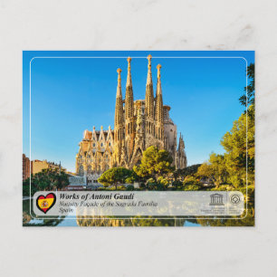 Carte Postale Antoni Gaudí - Sagrada Família - Façade de la Nati