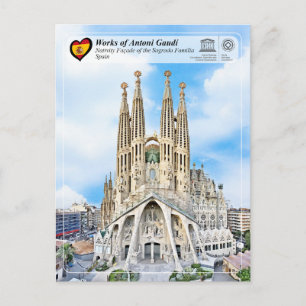 Carte Postale Antoni Gaudí - Sagrada Família - Façade de la Nati