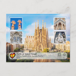 Carte Postale Antoni Gaudí - Sagrada Família - Façade de la Nati