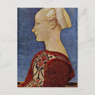 Carte Postale Antonio del Pollaiuolo Profilbildnis einer jungen 