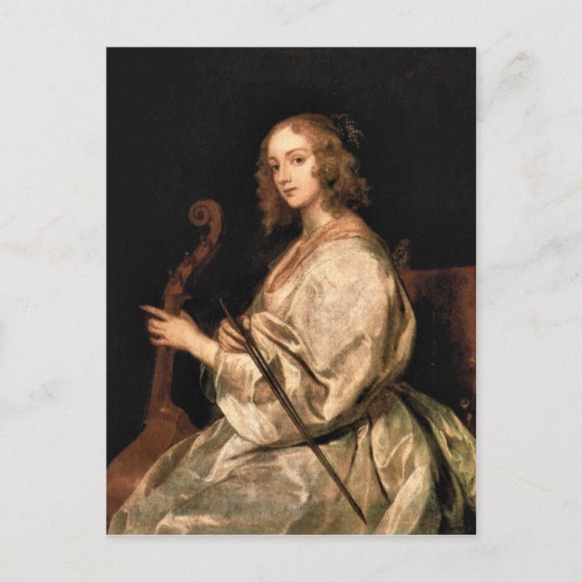 Carte Postale Antoon van Dyck - Portrait de Mary Ruthven femme d (Devant)
