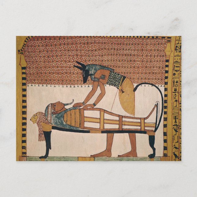 Carte Postale Anubis assiste à la maman de Sennedjem (Devant)