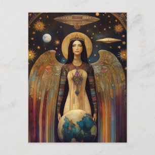 Carte Postale Anunnaki Star Goddess Ishtar Abstrait Surreal Art