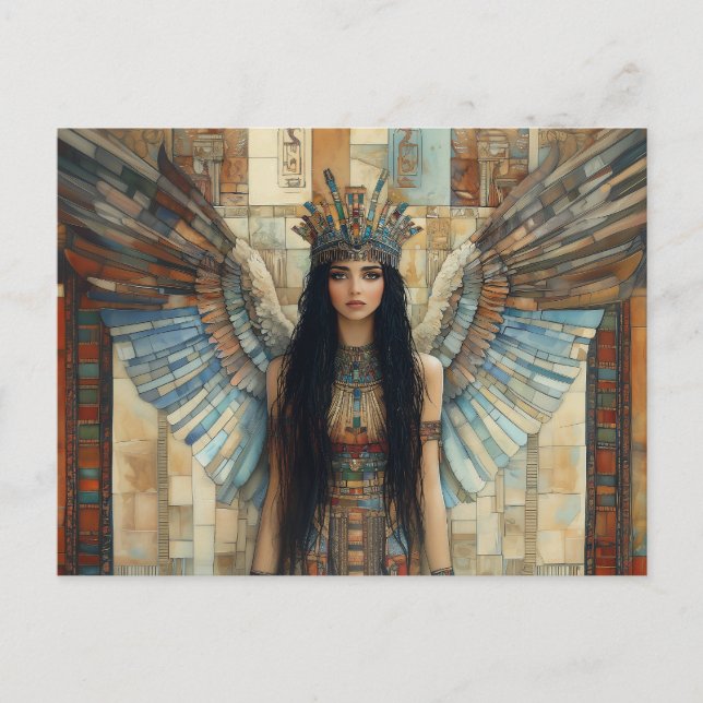 Carte Postale Anunnaki Star Goddess Ishtar Pastel Rainbow Art (Devant)