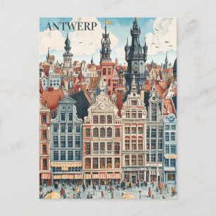 Carte Postale Anvers Belgique Voyage
