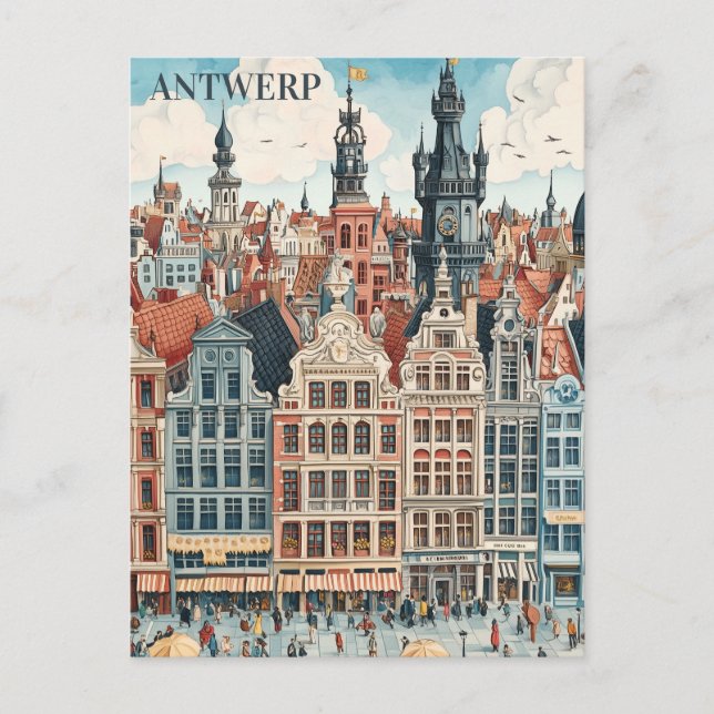 Carte Postale Anvers Belgique Voyage (Devant)