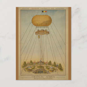 Carte Postale Anvers Expo 1894 Air Castle Balloon