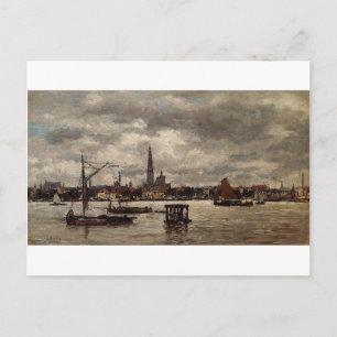 Carte Postale Anvers, Schelde par Eugene Boudin