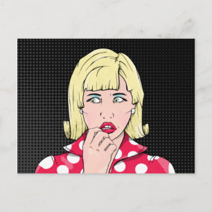 Carte Postale Anxiety Woman