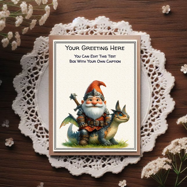 Carte Postale Any Occasion Gnome and Elven Warrior Storybook (Créateur téléchargé)