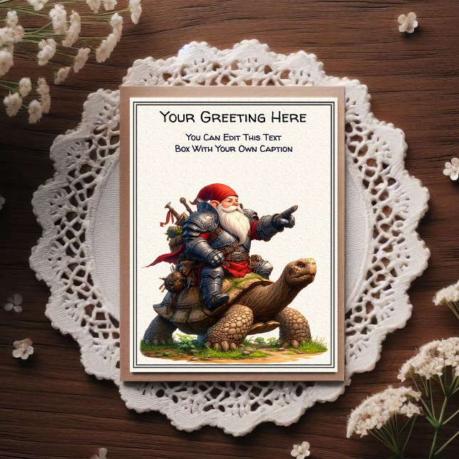 Carte Postale Any Occasion Gnome and Elven Warrior Storybook (Créateur téléchargé)