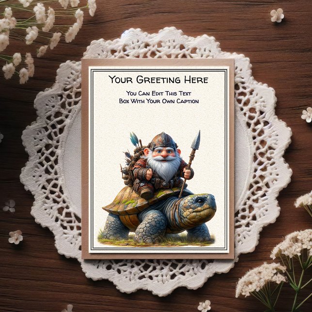 Carte Postale Any Occasion Gnome and Elven Warrior Storybook (Créateur téléchargé)