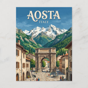 Carte Postale Aoste Italie