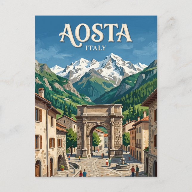 Carte Postale Aoste Italie (Devant)