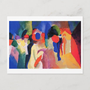 Carte Postale Août Macke - Avec Veste Jaune 1913 Aquarelle