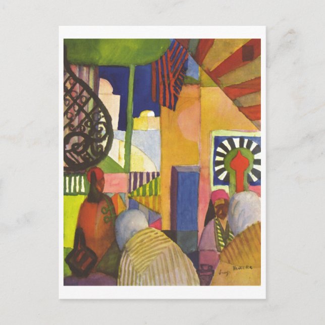 Carte Postale Août Macke - Im Basar - 1914 Au Bazar (Devant)