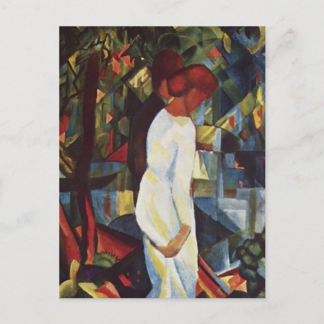 Carte Postale Août Macke - Un Couple Dans La Forêt (Devant)