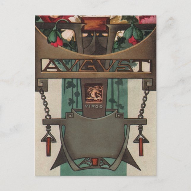 Carte Postale Août - Vierge (Devant)