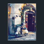 Carte Postale * AP12 Italia Scooter Florence Italien Cobblestone<br><div class="desc">Florence Firenze Italia Italie Italienne avec petit scooter mignon sur Cobblestone par un restaurant CARTE POST - Artiste Creative Unique Artiste Numériquement Peinture peinte peinte peinte. Ce design est coloré et artistique. (Recherchez AP12 pour des articles similaires) PERSONNALISEZ le texte comme vous le souhaitez et la langue de votre souhait....</div>