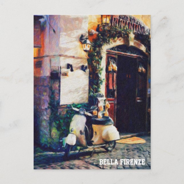 Carte Postale ** AP12 Italie Florence Moscooter Cobblestone (Devant)