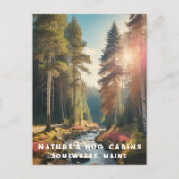 *~* AP49 Maine Forest Woods Vacation de cours d'ea