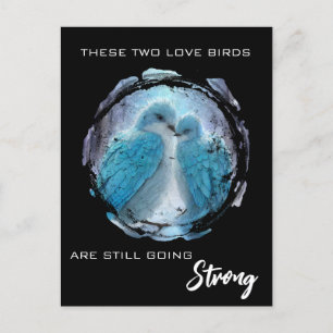 Carte Postale *~*  AP54 Art Anniversaire Amour Oiseaux Hiver