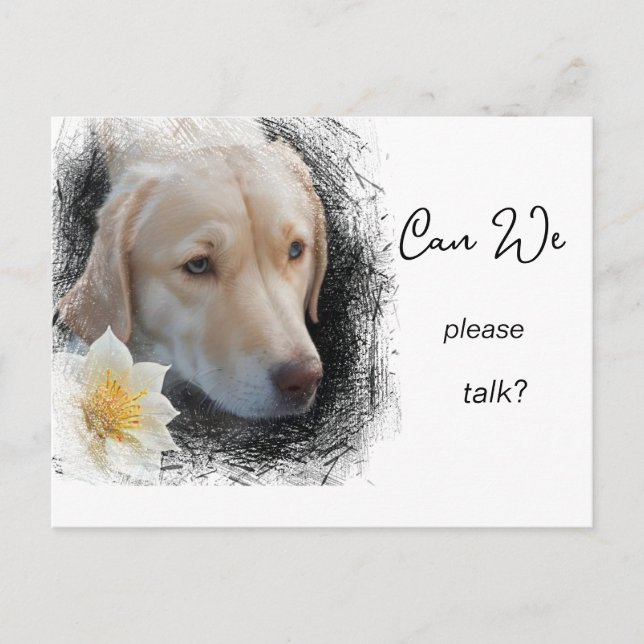 Carte Postale *~* AP61 On peut parler  Lab Retriever Fleur (Devant)