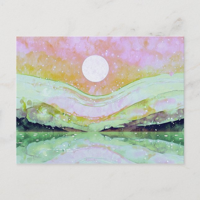 Carte Postale *~* AP67 Pastel Peinture d'Art Abstrait Nature (Devant)