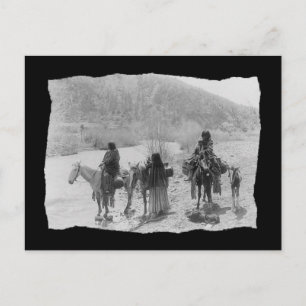 Carte Postale Apache amérindienne vintage