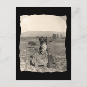 Carte Postale Apache amérindienne vintage