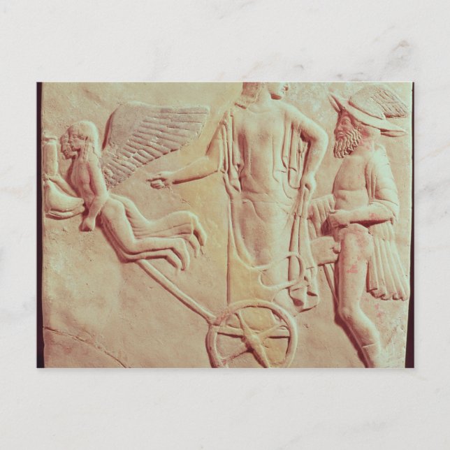 Carte Postale Aphrodite et Hermes montant sur un char (Devant)