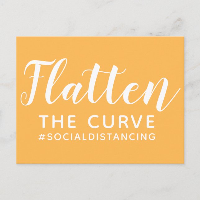 Carte Postale Aplatir La Courbe Combattre 19 Pandemic Orange (Devant)