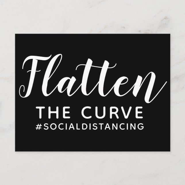 Carte Postale Aplatir La Courbe Combattre Coronavirus Pandemic (Devant)