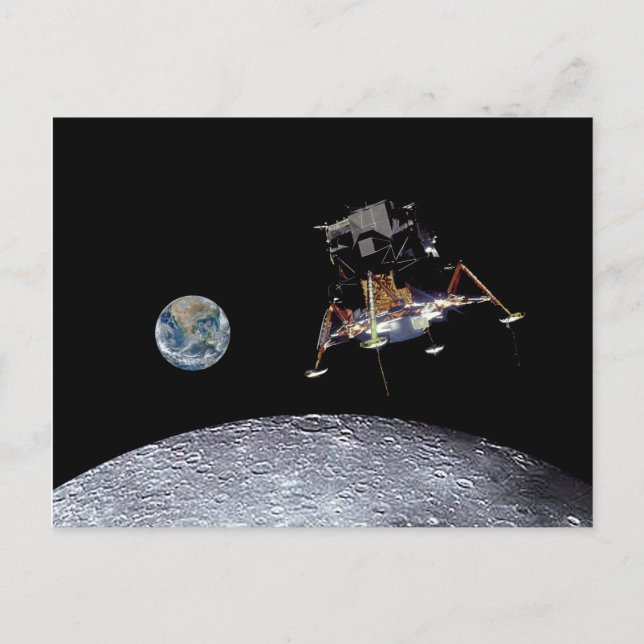 Carte Postale Apollo 11 Débarquement lunaire (Devant)