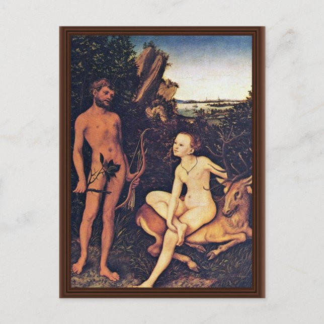 Carte Postale Apollo Et Diana Dans Le Paysage Forestier, Apollo  (Devant)