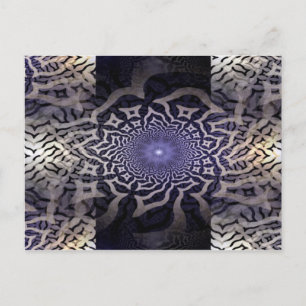 Carte Postale APOPHYSE Décor fractal   violet noir