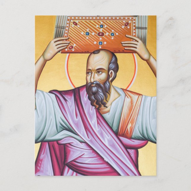 Carte Postale Apôtre Paul Icône chrétienne orthodoxe (Devant)