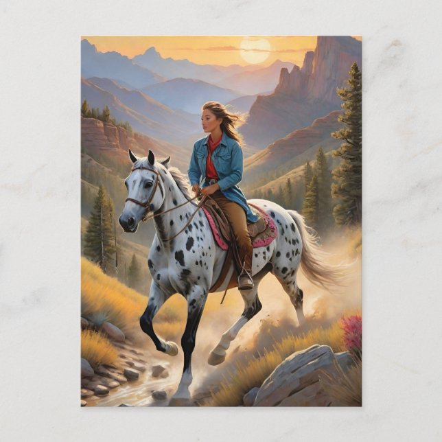 Carte Postale Appaloosa Horse aquarelle Leopard (Devant)