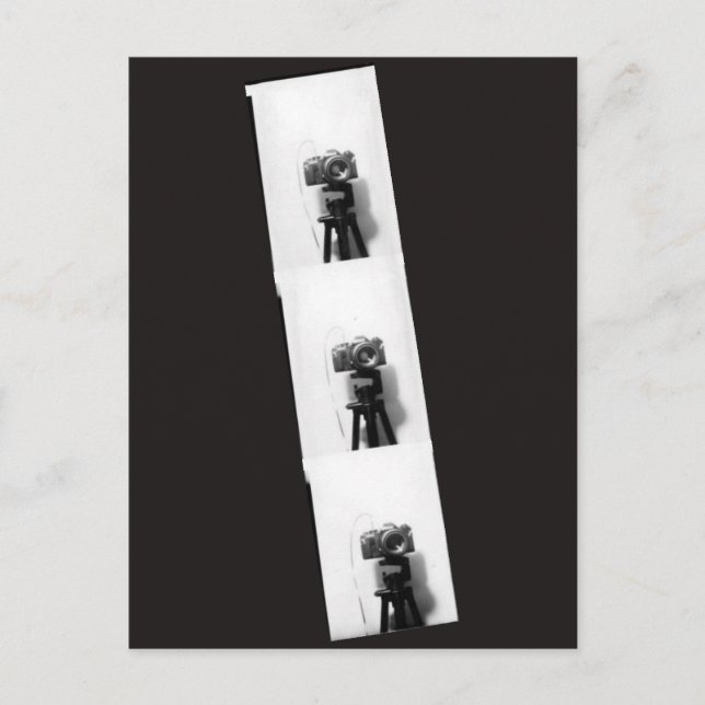 Carte Postale Appareil photo dans une cabine photo (Devant)