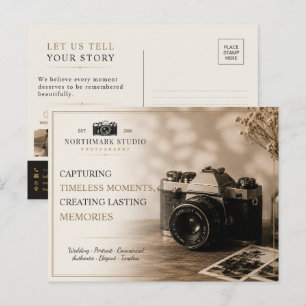 Carte Postale Appareil Photo Élégant Vintage Photographe