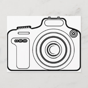 Carte Postale Appareil photo noir et blanc