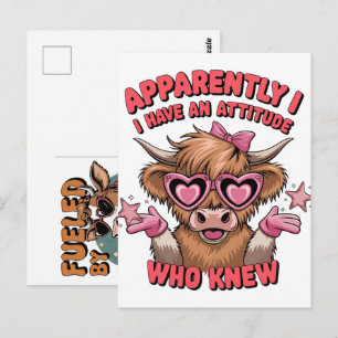 Carte Postale Apparemment, j'ai une attitude - Conception de vac